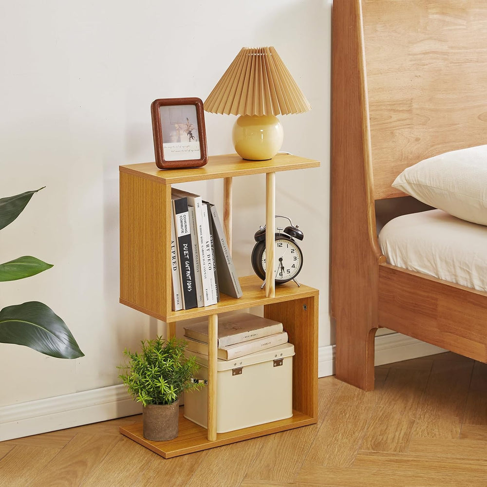 Aibiju 3-Tiered S-Shaped Side Table for Small Spaces, Freestanding Side Table...