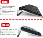 Acrylic Tilted Computer Keyboard Stand for Ergonomic Typing, Keyboard Tray Holder with Silicone Non-Slip Case, Clear