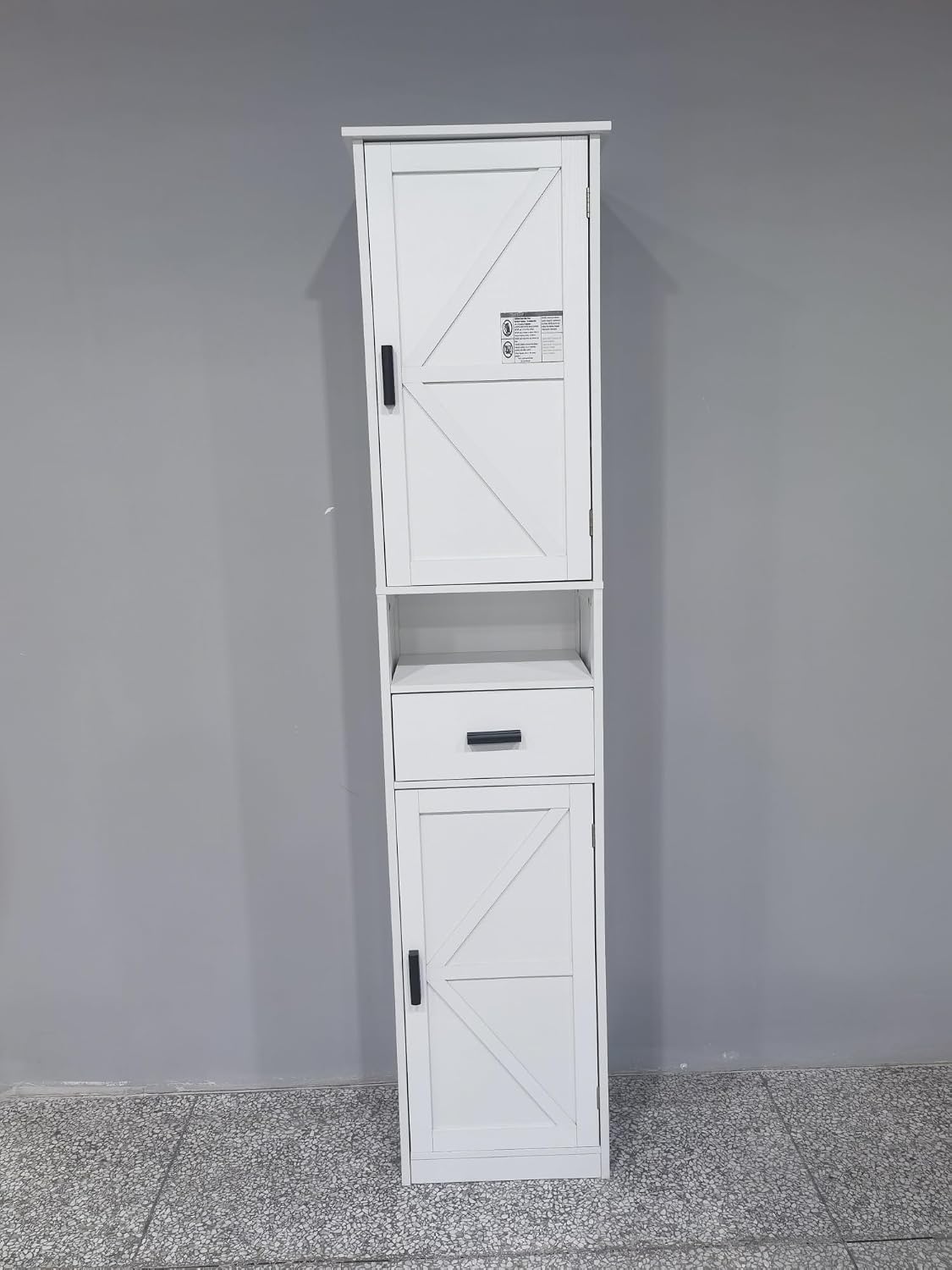 Retro Elegant Tall Bathroom Storage Cabinet, Narrow Storage Unit, Adjustable Shelves, for Entryway Kitchen,for Kitchen Home