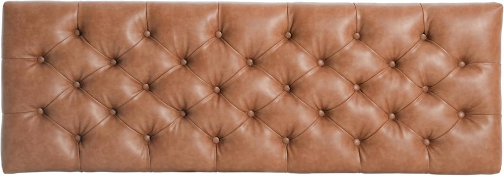 PU Storage Ottoman Bench - Leather Storage Bench End of Bed with Safety Hinge...