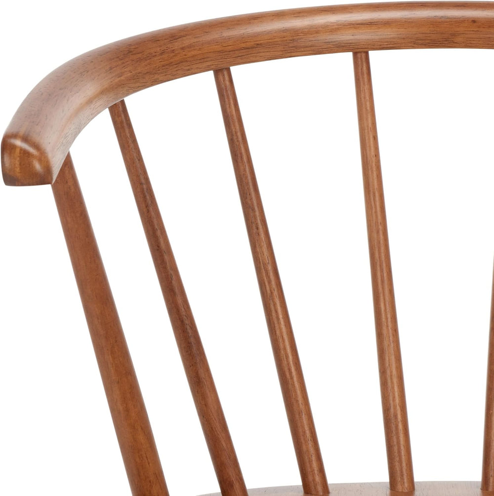 SAFAVIEH Blanchard Wood Accent Chair Set of 2, 17.9" Seat Honey AMH8512M