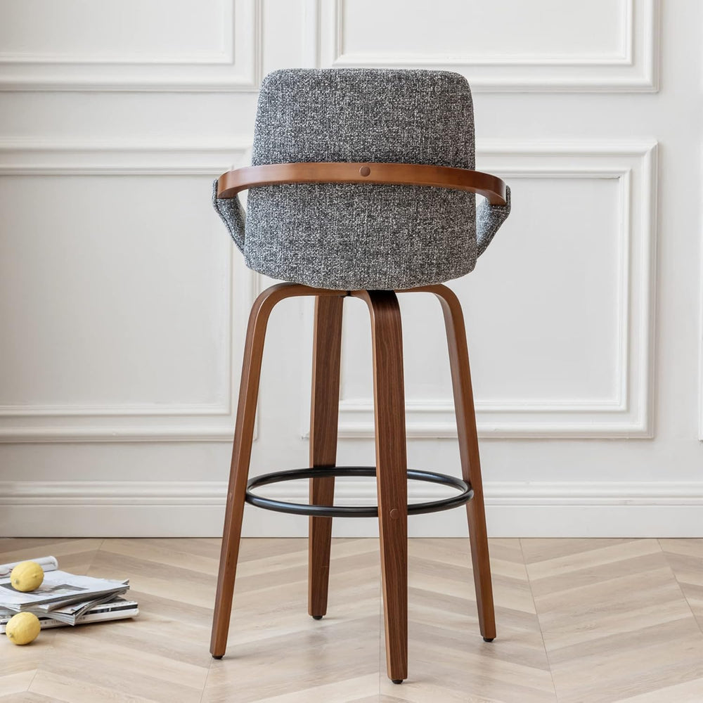 LUNLING 25.6" Counter Height Barstools Set of 3 Mid Century Modern Retro...