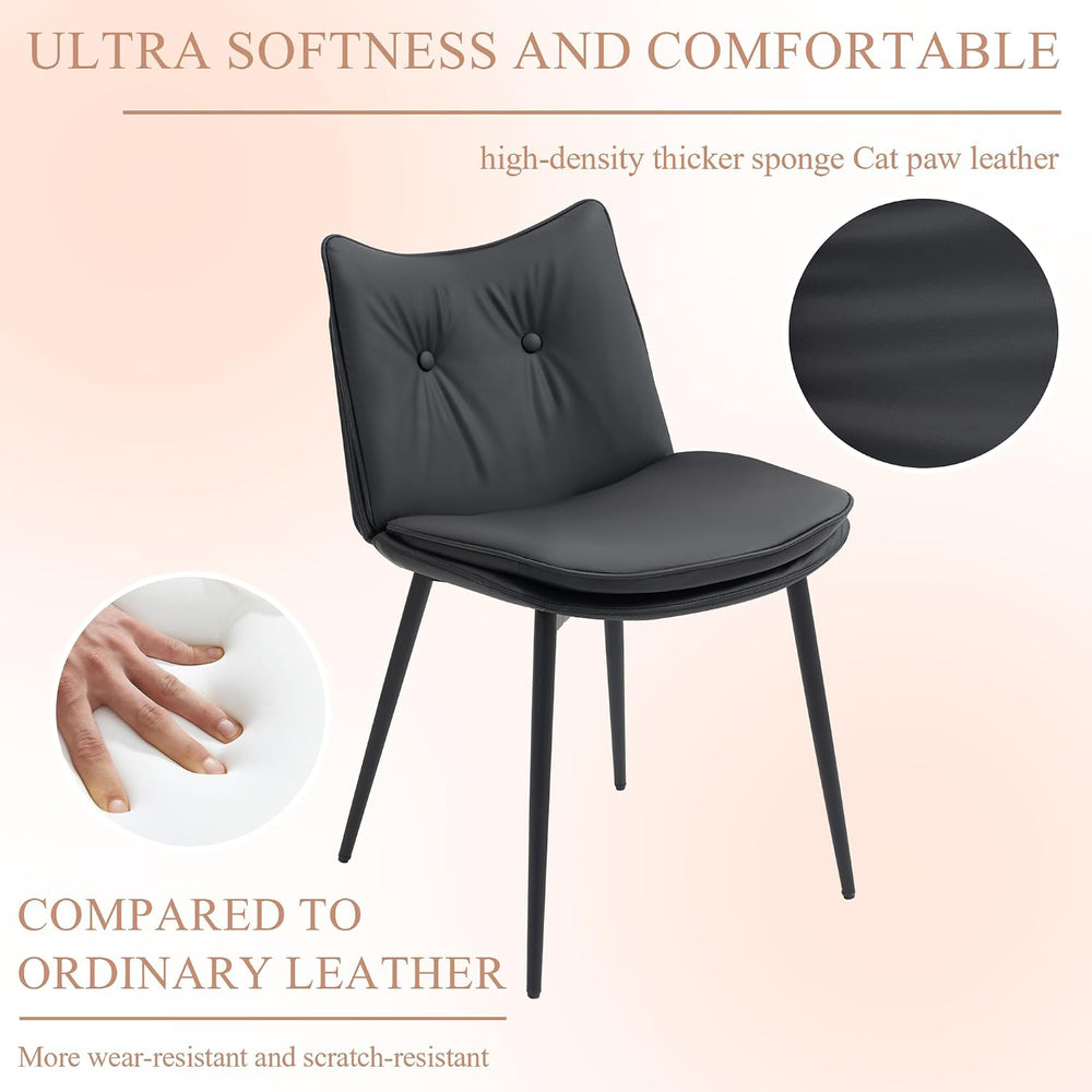 AVAWING Modern Dining Chairs Set of 4, Faux Leather Upholstered Kitchen Chair...