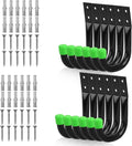 SWANLAKE Heavy Duty Garage Storage Utility Hooks, Utility Hooks for Garage Wall,Color Black (12PCS)