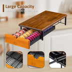 Vertuo Capsule Holder Drawer for Nespresso With Elegant Wood Top (30 Pods)