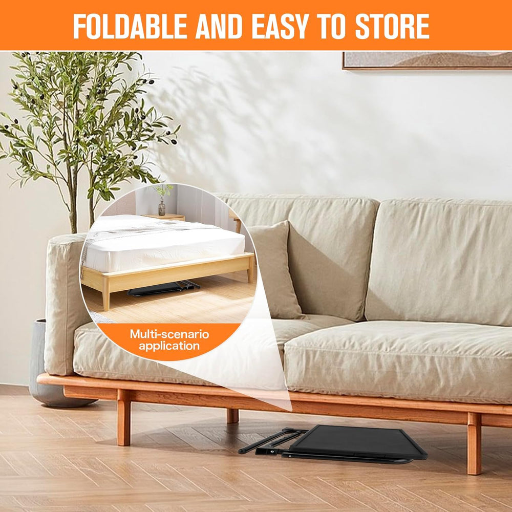 TV Tray Table, TV Dinner Table with 3 Tilt Angles and 6 Height Adjustments, F...