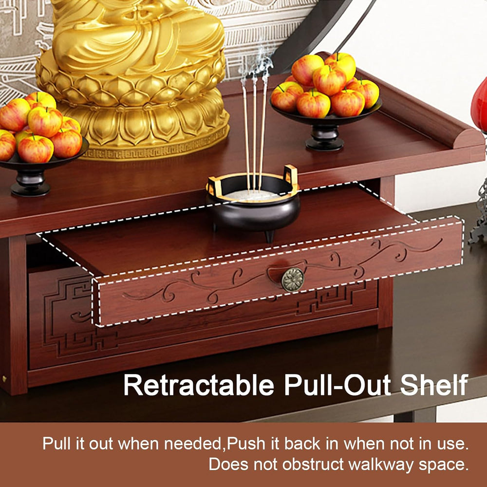 Altar Table Personal Meditation Shrine Buddhist Altar Table Retro Chinese Sty...