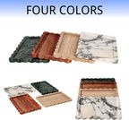 Real Luxurious Natural Marble Tray for Home Decor for Bathroom/Kitchen/Vanity/Dresser Non-Resin (Beige Travertine, 11.4"*7.8")