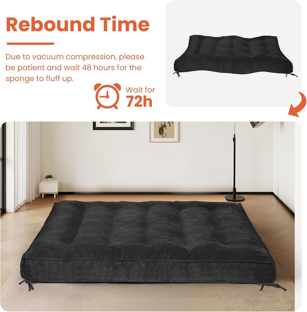 8" Futon Mattress Full Size, Futons Sofa Bed Sleeper Couch Bed, Roll Up ...
