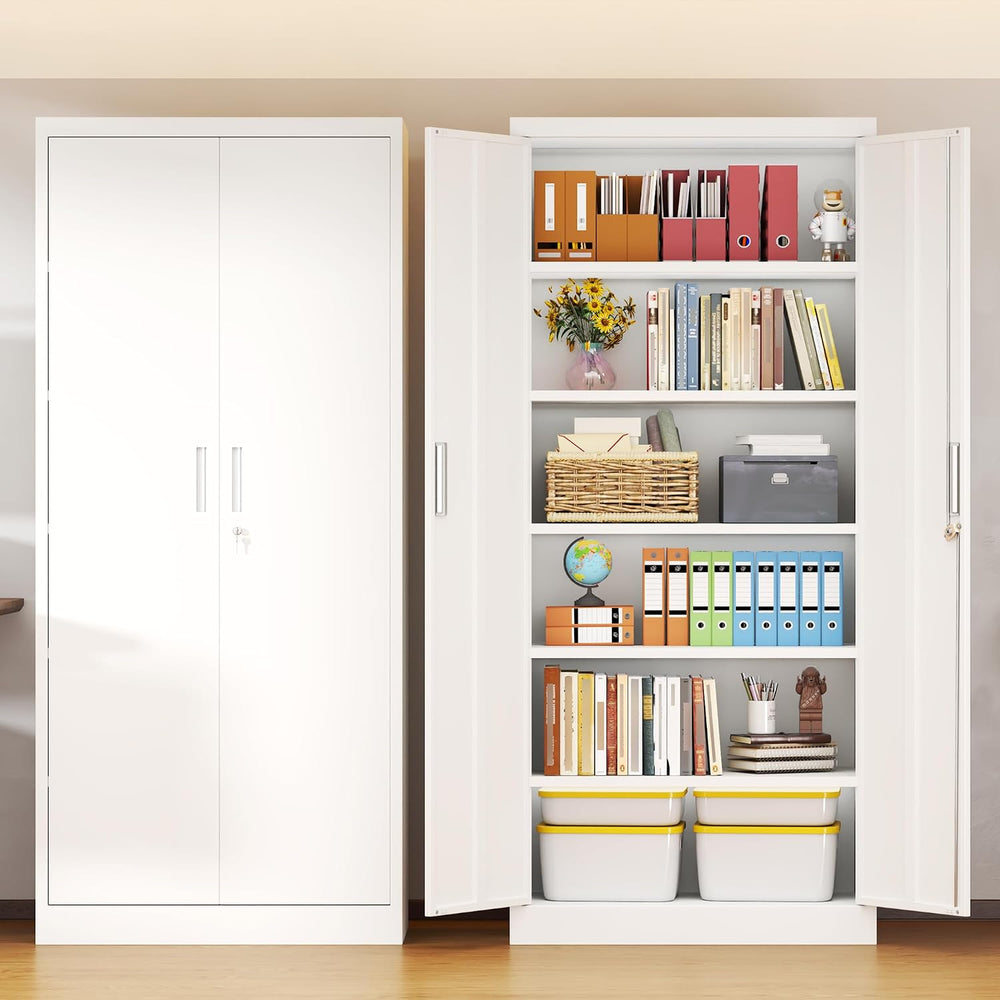 BESFUR Metal Storage Cabinets with Locking Doors and Adjustable Shelves, 71&q...