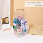 OAOLEER Acrylic Scrunchie Holder Organizer with drawer, Hair Ties Display Stand, 4 Tier Hair Accessories Organizer Storage for Bracelets Bangle Watches (Type C)
