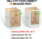 2-Tier Cabinet Pull Out Shelves (20" W x 22" D), Slide Out Shelves for Kitchen Cabinets, Metal Pots and Pans Organizer for Under Cabinet