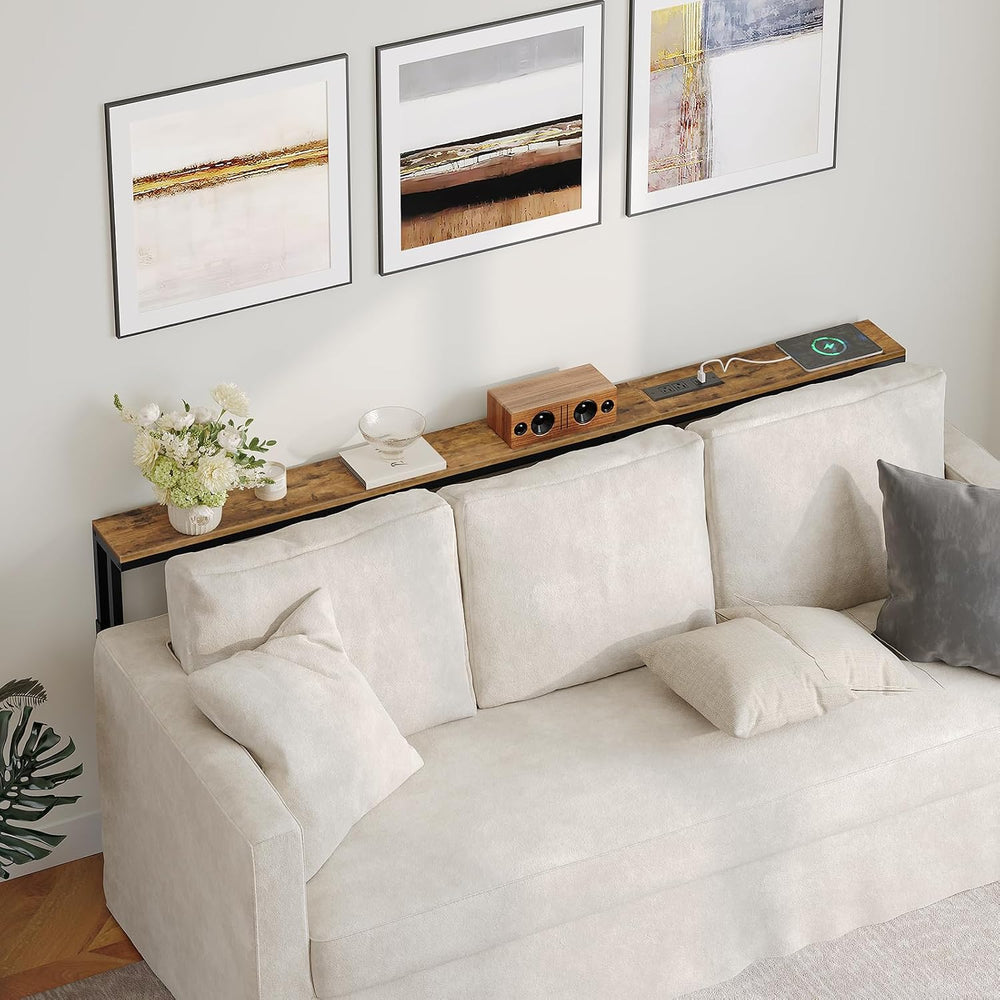YATINEY 70.9" Narrow Console Table with Adjustable Height (27.6"-35...
