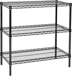 Omega 14" Deep x 72" Wide x 36" High 3 Tier Black Starter Shelving Unit