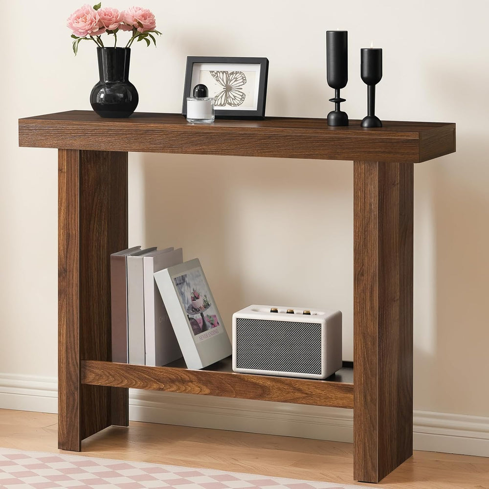 MAHANCRIS Console Table, 39.4'' Entryway Table for Hallway, Narrow So...