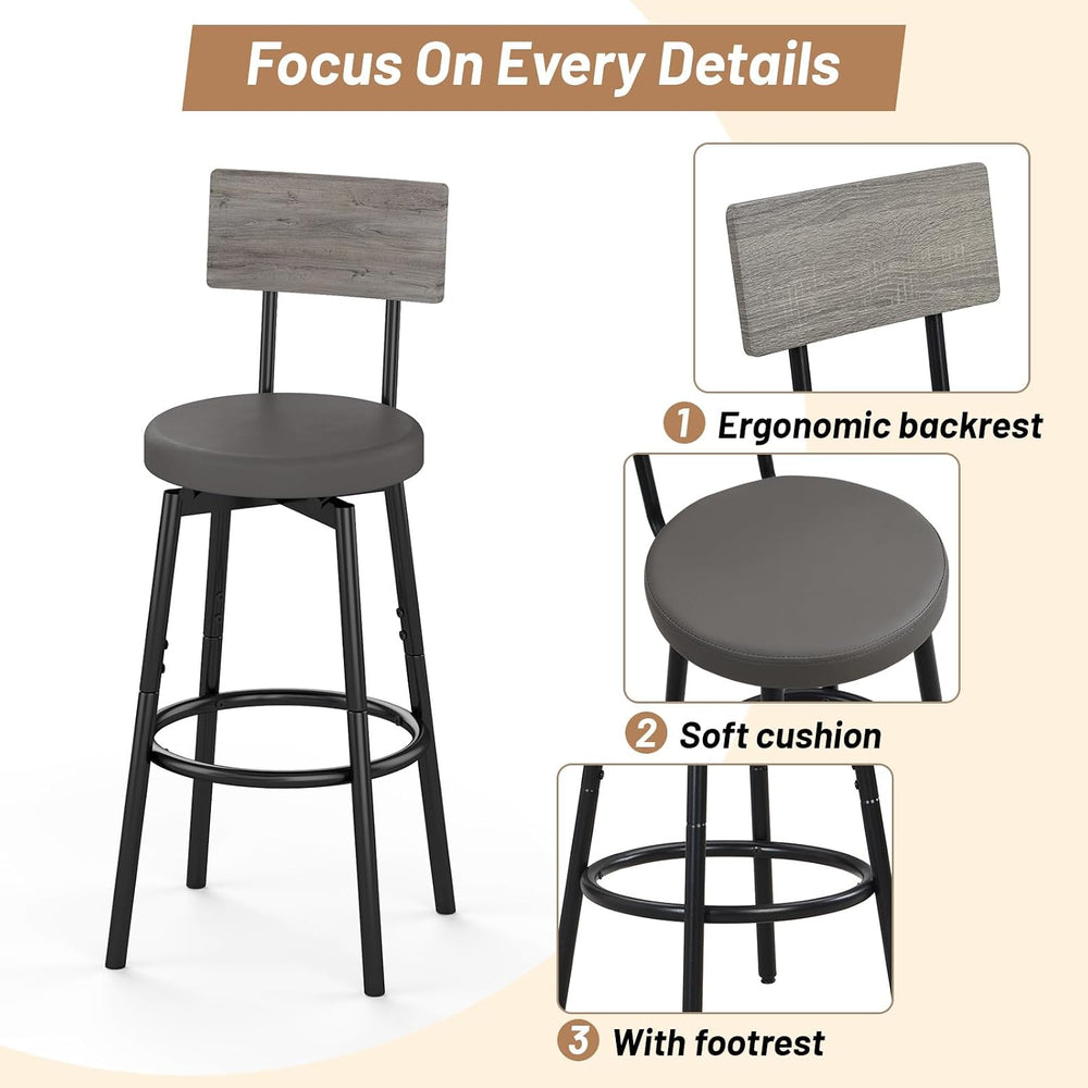 Zevemomo 5-Piece Dining Table Set, Bar Table Set for 4, Kitchen Table and Cha...