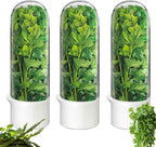 Herb Saver for Refrigerator, Cilantro Container for Fridge, Fresh Herbs Lettuce Keeper for Refrigerator Parsley Mint Leaves Fresh Herb Keeper, Refrigerato Storage for Fresh for 2-3 Weeks