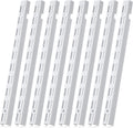 Tandefio 8 Pcs 12 inch Dual Track Upright Wall Shelving System with Notched Design Standard Adjustable Shelf Bracket Rail Heavy Duty Track Wall Support System Shelf Pilaster Strip for Hang