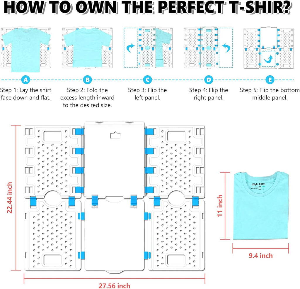 10Pcs Stackable Closet Organizer & Shirt Folding Board Bundle | Space-Savin Closet Organizers and Storage , Foldable ,Ideal for Tshirts ,Sweater ,Pants Storage in Bedroom and Dormroom White