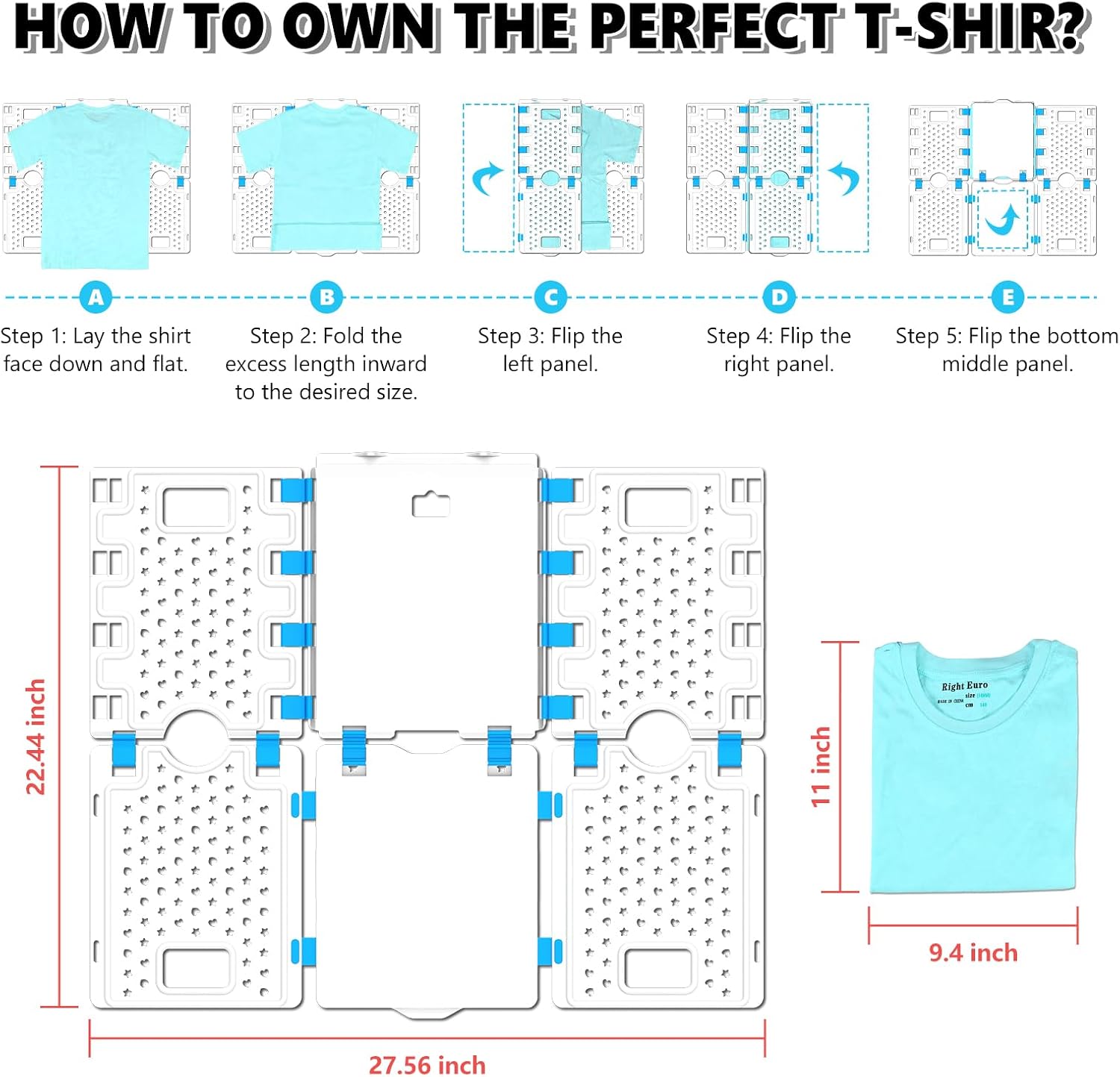 10Pcs Stackable Closet Organizer & Shirt Folding Board Bundle | Space-Savin Closet Organizers and Storage , Foldable ,Ideal for Tshirts ,Sweater ,Pants Storage in Bedroom and Dormroom White
