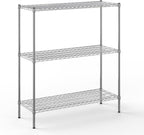 18" Deep x 48" Wide x 54" Height Wire Shelving Kit | 3-Tier | NSF Commercial Storage Rack Unit