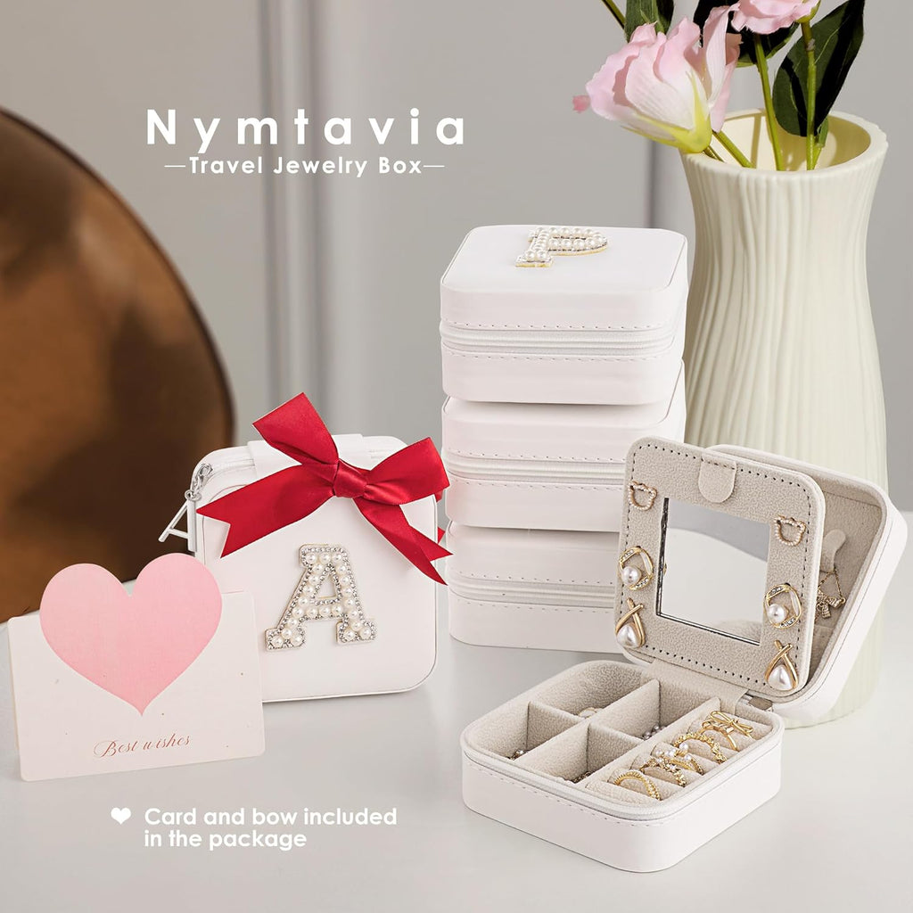 Birthday Gifts For Women - Initial Jewelry Box, Travel Jewelry Case, Organizer for Wife, Girlfriend, Graduation Gift
