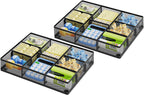Marbrasse 2Pack Desk Drawer Organizer, Metal Mesh Drawer Organizer Tray with 5 Adjustable Compartments,Desk Organizers and Accessories for Home,Office,Kitchen,Makeup,Vanity (Black)