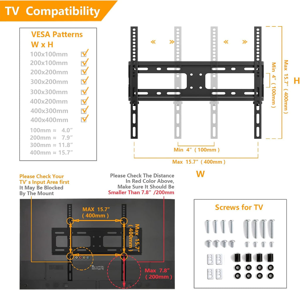 5Rcom Universal Swivel TV Stand for 27-60 inch Curved/Flat Screen TVs, Table Top TV Base Replacement Holds up to 88 lbs, Height Adjustable TV Stand Mount with Tempered Glass Base, MAX VESA 400x400mm | Height Adjustable Table Top TV Base Replacement