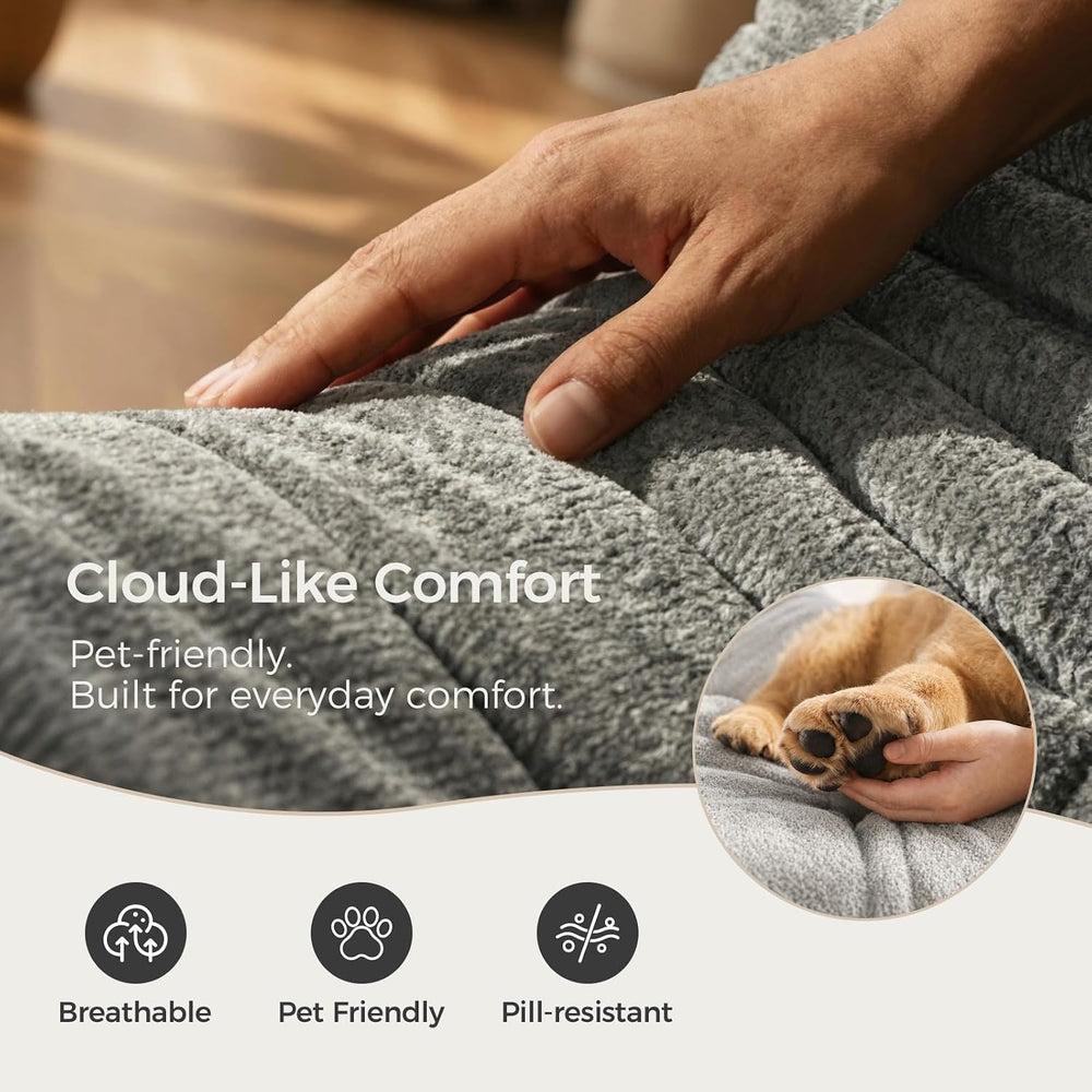 Sytopia Premium Chenille Bean Bag Chair for Adults, Oversized 40D Memory Foam...