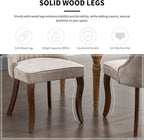 Modern Dining Chairs Set of 4, Mid Century Kitchen & Dining Room Chairs, Velvet Upholstered Kitchen Chairs with Wood Legs, Sillas de Comedor, Easy Assembly, Beige, 4 Pieces