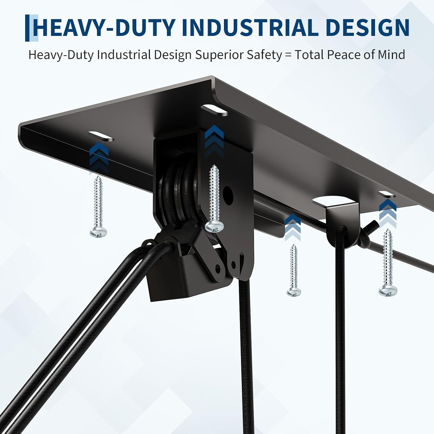 PrecisionAuto Cargo Box Garage Pulley System, Professional Heavy-Duty Ceiling Hoist for Rooftop Cargo Boxes & Large Storage Bins, 200 Lb Rated Capacity, Fits 10–14 ft Garage Ceilings