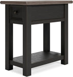 Signature Design by Ashley Tyler Creek Chair Side End Table, Light Brown & Whitewash