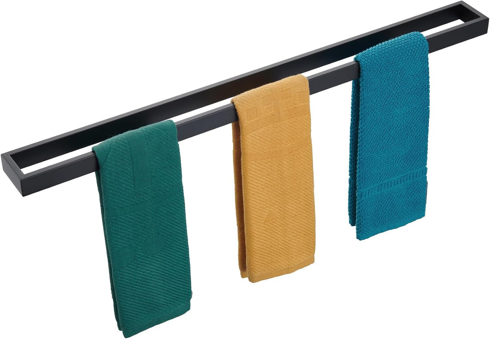 KOKOSIRI Towel Bar Matte Black Bath Towel Holder 32-Inch Kitchen Rack Stainle...
