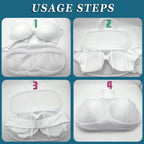 2 Pack Large Bra Laundry Bags for Washing Machine, Lingerie Bag for Washing Delicates Underwear Brassiere, Bra Washer Protector for Laundry (White 2 pack)