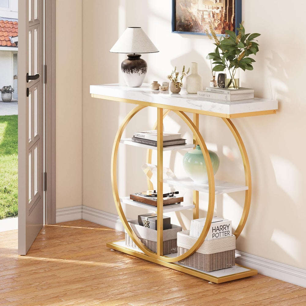 LIFECHOVY 41.3" Console Table for Entryway, Industrial Hallway Sofa Tabl...