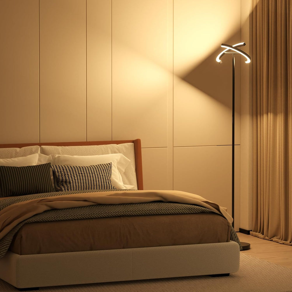 SIBRILLE LED Floor Lamp - Dimmable Tall Standing Lamp with Remote Control/But...