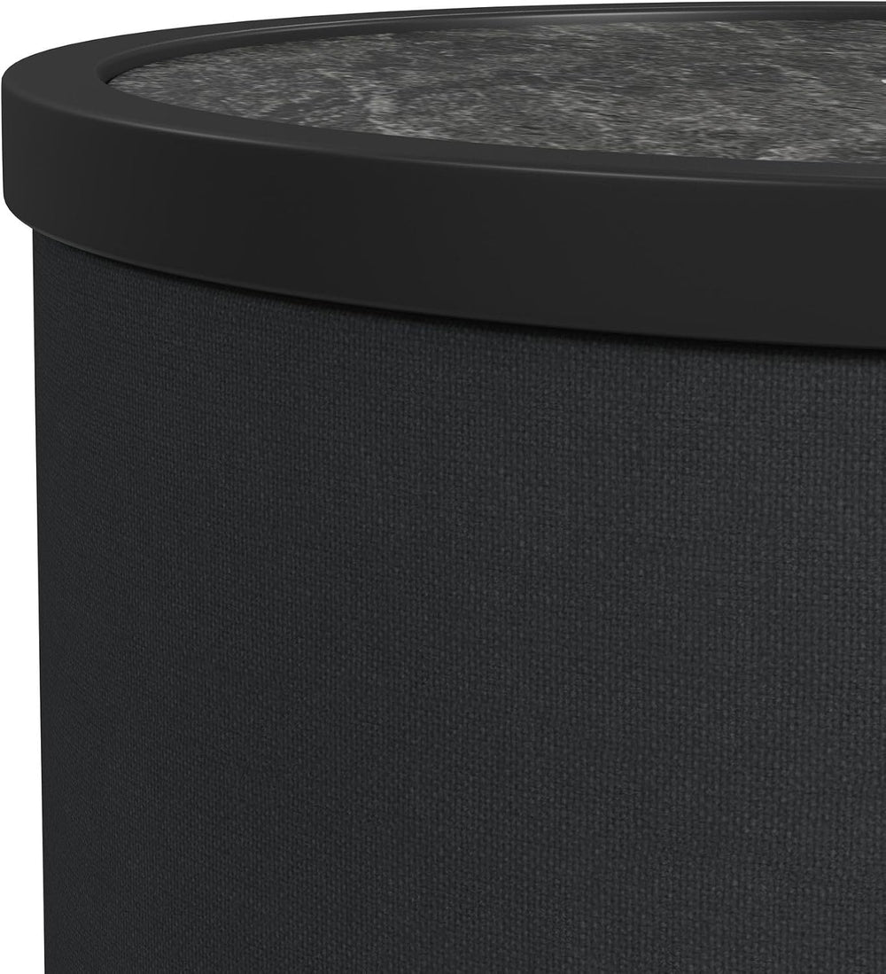 Picket House Furnishings Nebula Round Smart End Table in Black