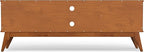 SIMPLIHOME Draper TV Stand - 72 inch Wide Solid Wood Media Console in Teak Brown, Mid Century Modern Entertainment Center for Living Room for TVs up to 80 Inches with Cabinets and Cable Management