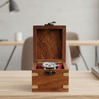 Wooden Watch Box for Men & Women, Luxury Watch Organizer & Display Case, Premium Long-Lasting Watch Holder for Storage, Elegant Gift for Watch Collectors (Wood Top, 1 Slot)