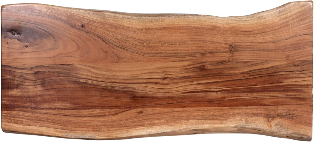 Alaterre Live Edge Solid Wood Entryway Bench with Hairpin Metal Legs, 48” | N...