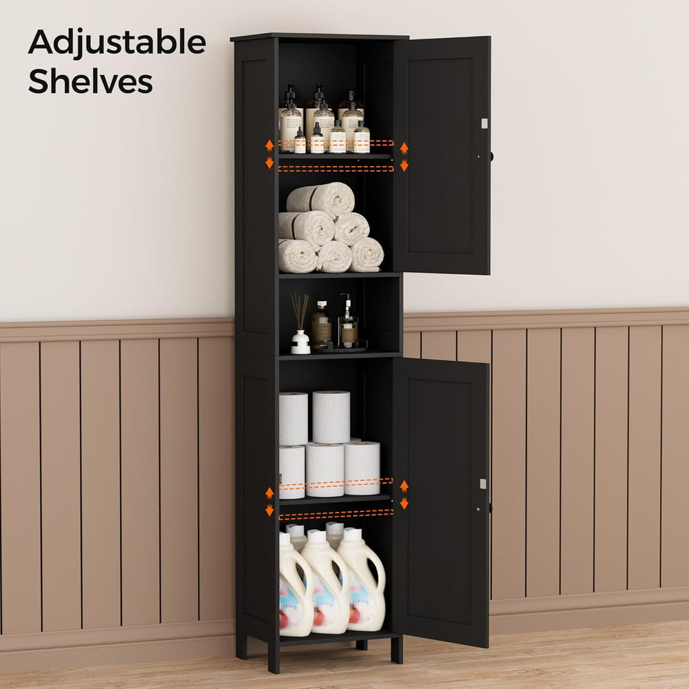 Homleke Tall Bathroom Storage Cabinet with 2 Doors, 67"H Narrow Storage ...