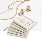 Stackable Beige Jewelry Organizer Tray Premium Microfiber 24 Grid Jewelry Display Trinket Earring Ring Organizer Tray