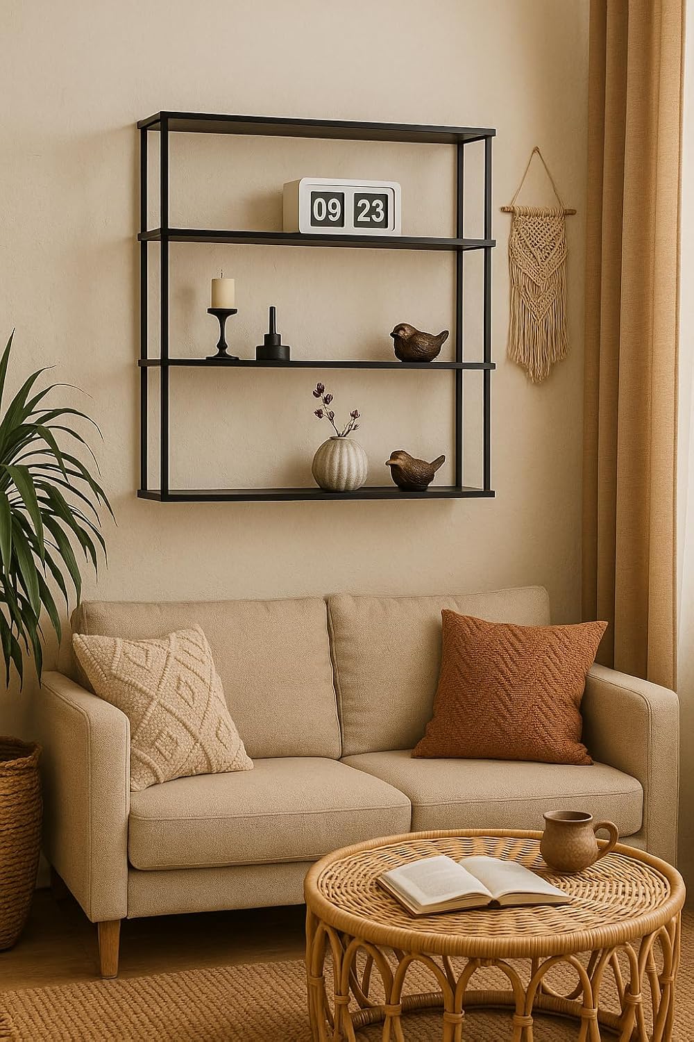 Mango Steam Wall-Mounted Steel Floating Shelving Unit for Kitchen, Storage or...