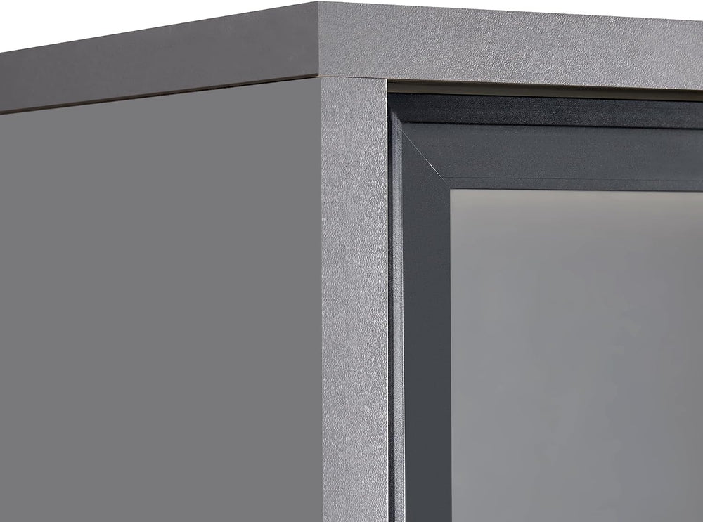 roomfitters 60.6'' Display Cabinet with Glass Doors, Freestanding Pan...