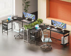Coleshome 59" L Shaped Gaming Desk with Outlet, L Shaped Desk with CPU Stand, Corner Computer Desk, Home Office Desk, Writing Desk, Black