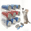Cat Food Can Organizer,Can Organizer for Pantry,3-Layers Transparent Cat Food Storage Container Holds 54 (3.5oz) Cans,Canned Food Organizer and Storage for Countertop Kitchen Cabinet