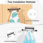 Ironing Board Hanger Wall Mount, Ironing Board Holder for T or Y Leg, Stainless Steel Iron Board Hanger, Laundry Room Wall Hook for Iron Board Holder (Black)