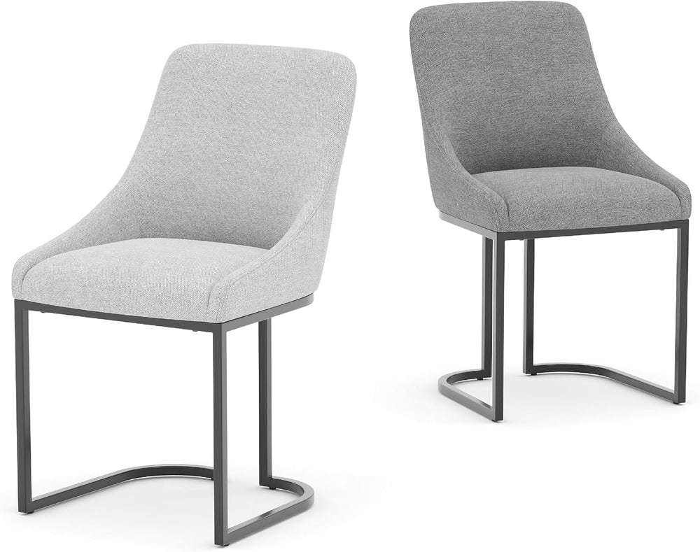 COLAMY Kitchen Dining Chairs Set of 4, Fabric Upholestered Chairs with Backre...