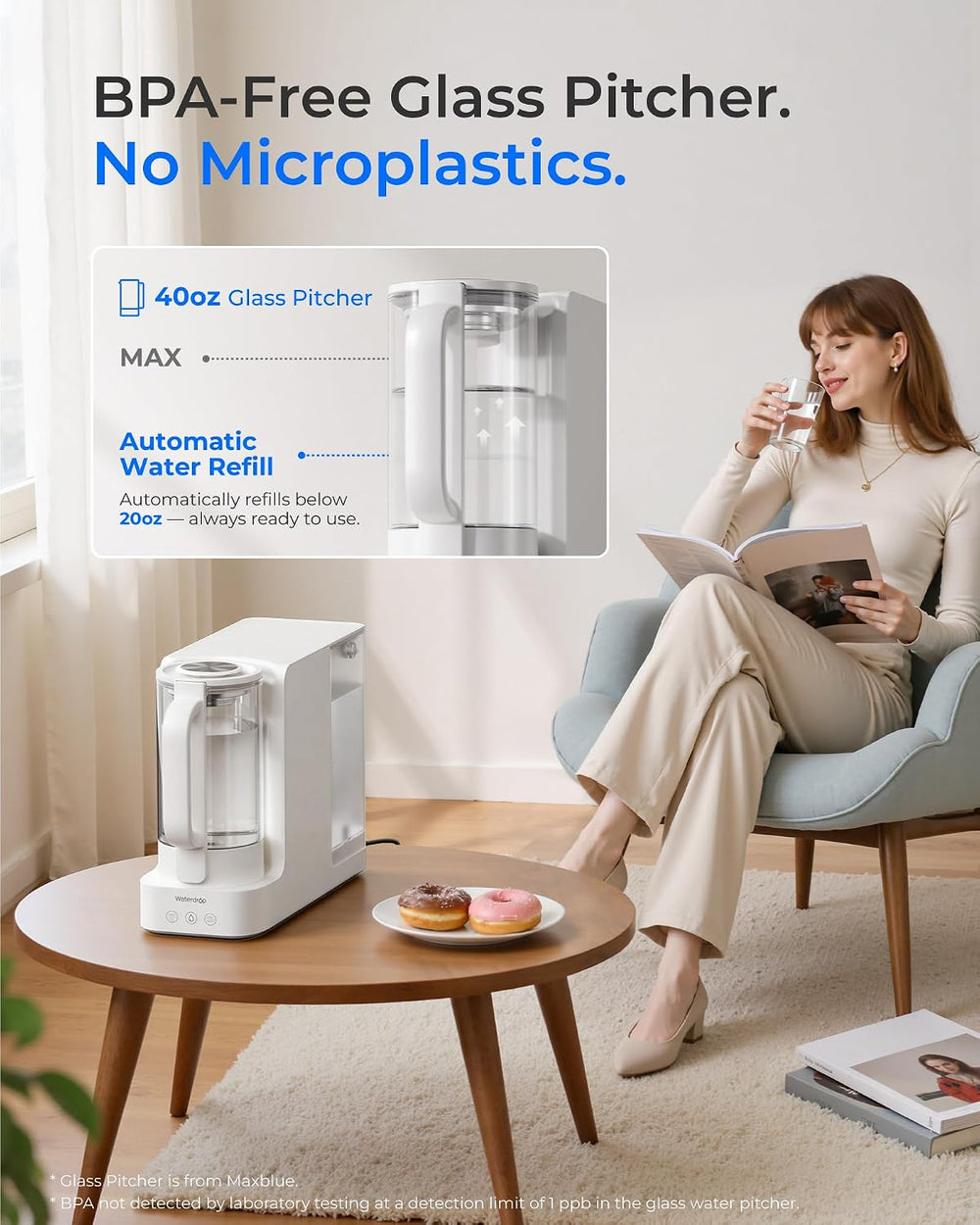 Waterdrop C2SL Countertop Reverse Osmosis Water Filter, [ Mineral Added ]