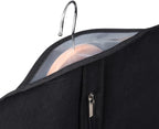 KEEGH Garment Bags for Hanging Clothes 60" (Set of 6) Dress Bags for Gowns Long Dress Bags for Closet Storage with Zipper and Eye-Hole for Folding for Suit Coats Dresses, Black | Transparent Window, Full Zipper, Label Pocket, Eye-Hole for Folding, Dress